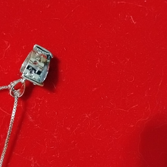 Mystic Topaz Heart-Shaped Sterling Silver Pendant with Chain. NEW - Picture 6 of 12